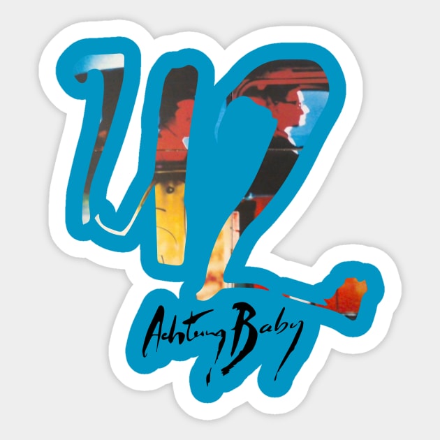 U2 Achtung Baby Sticker by Mozz